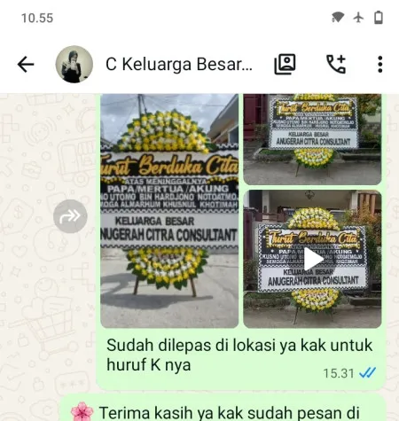 Pengiriman Papan Bunga Duka Gandaria Utara