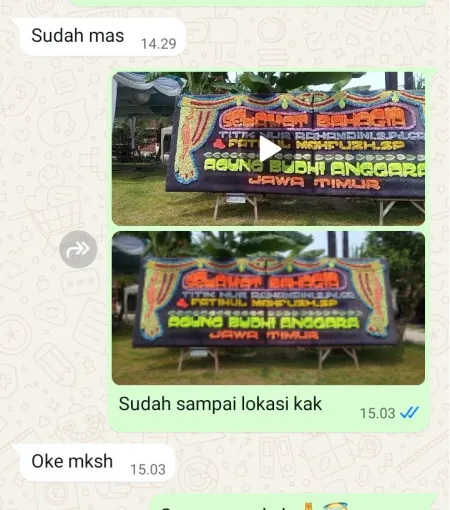 Pengiriman Papan Bunga Gandaria Utara
